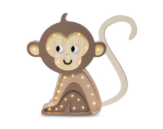 Little Lights Monkey lampe Jungle Brown