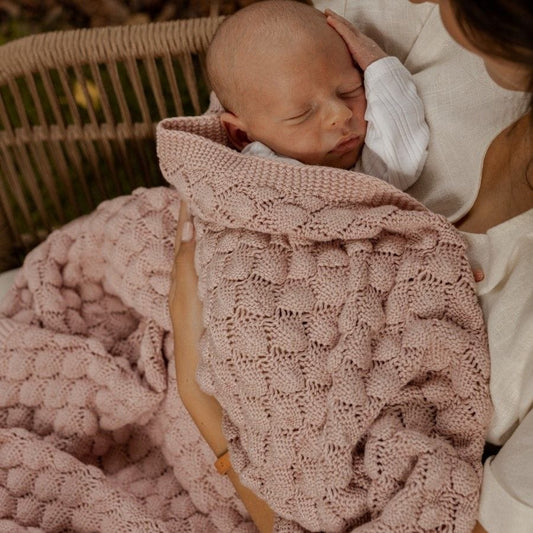 ColorStories bambus babytæppe Fema Rose