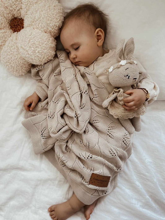 ColorStories bambus babytæppe Ivi varm beige