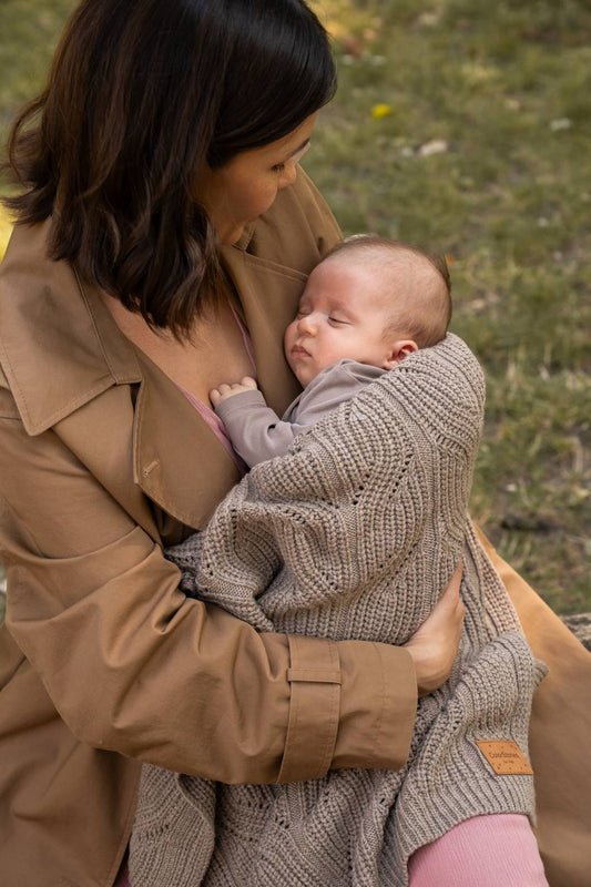 ColorStories merinould babytæppe Dark beige