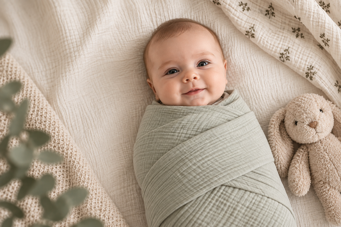 Baby svøbt i babysvøb – guide til hvordan du svøber en baby