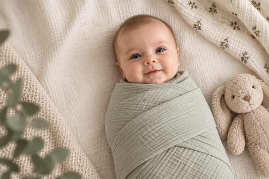 Baby svøbt i babysvøb – guide til hvordan du svøber en baby