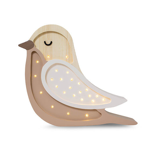 Little Lights Bird lampe Coffee Wood