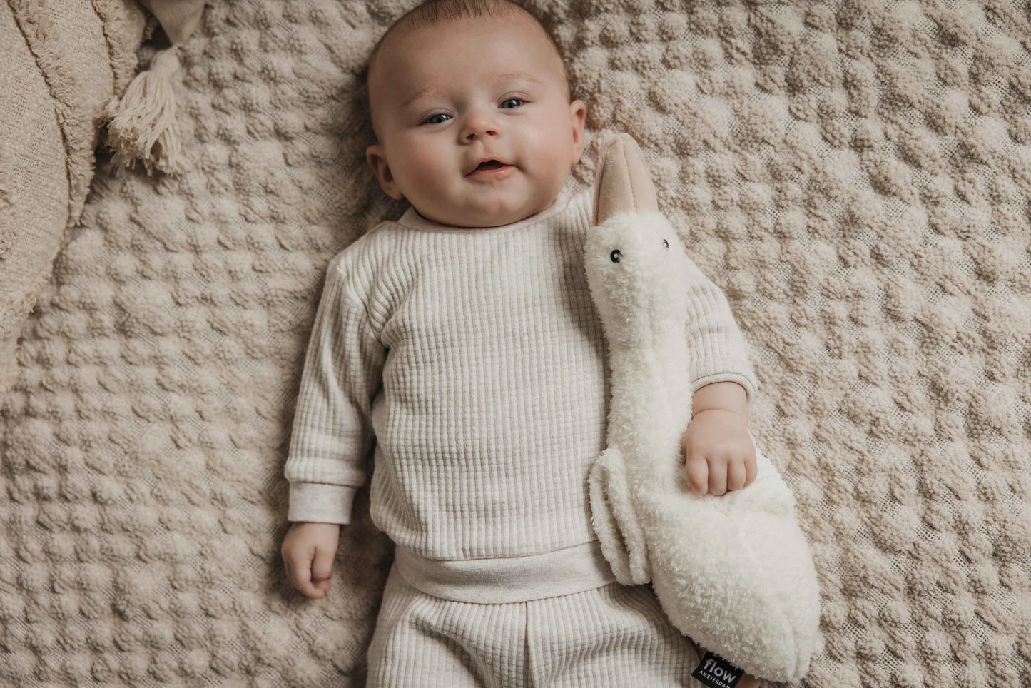 Flow Amsterdam hjertelydsbamse Liva Off White