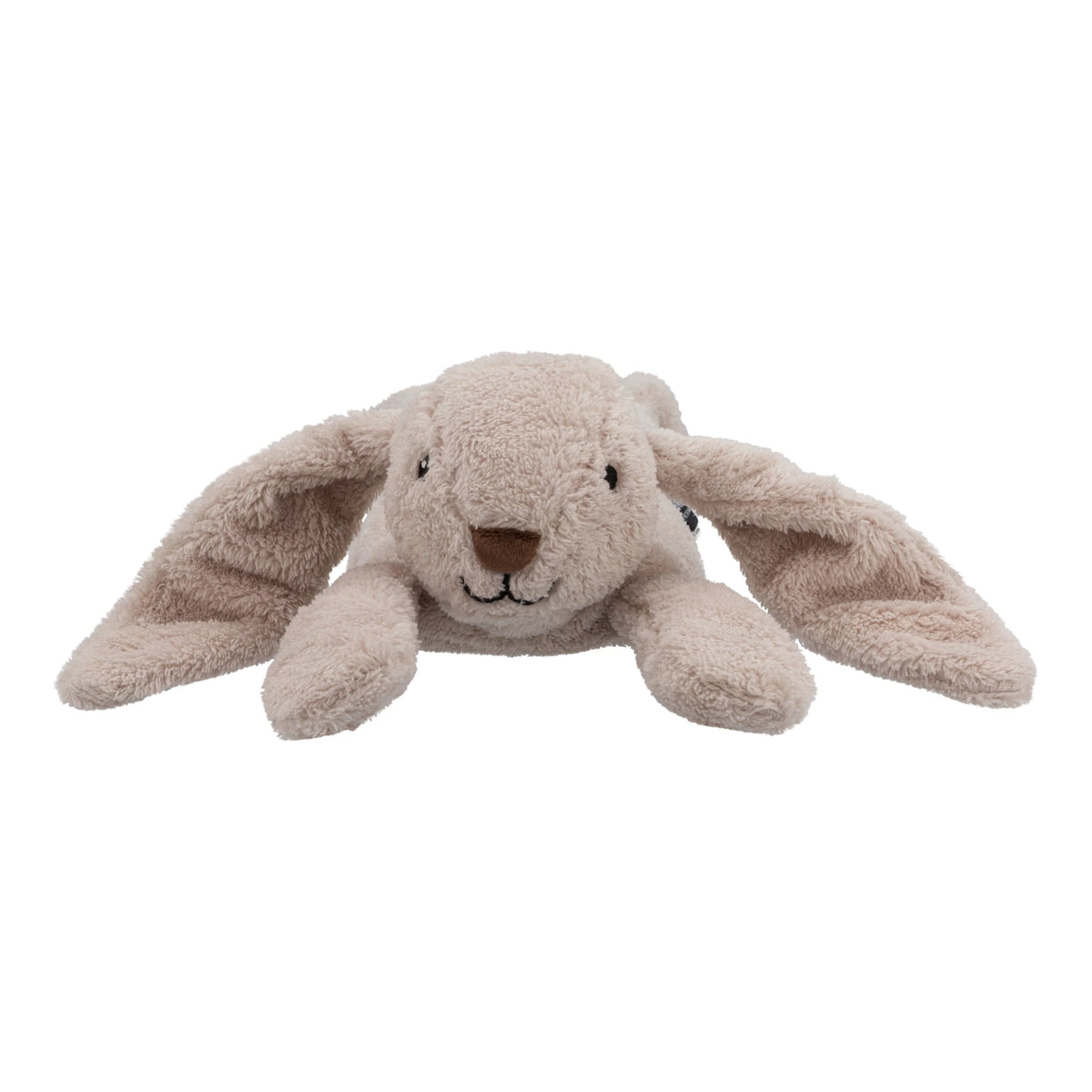 Flow Amsterdam Milo varmebamse i Blush set forfra med kaninansigt og bløde poter.
