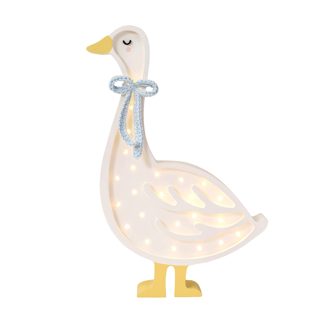 Little Lights Goose lampe Cottage Blue Bow