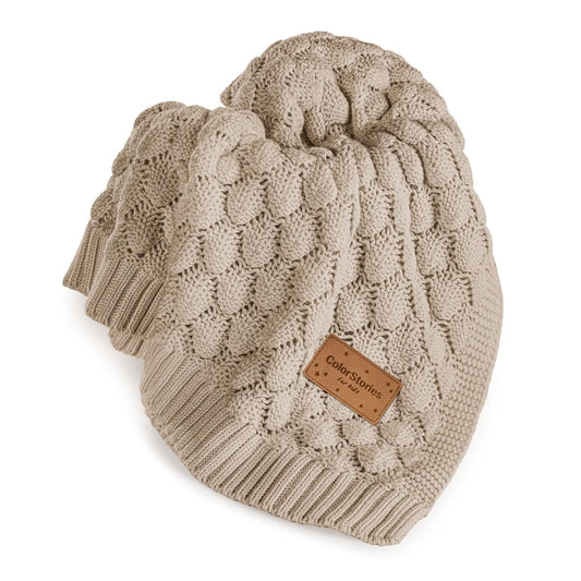 ColorStories bambus babytæppe Fema Cappuchino