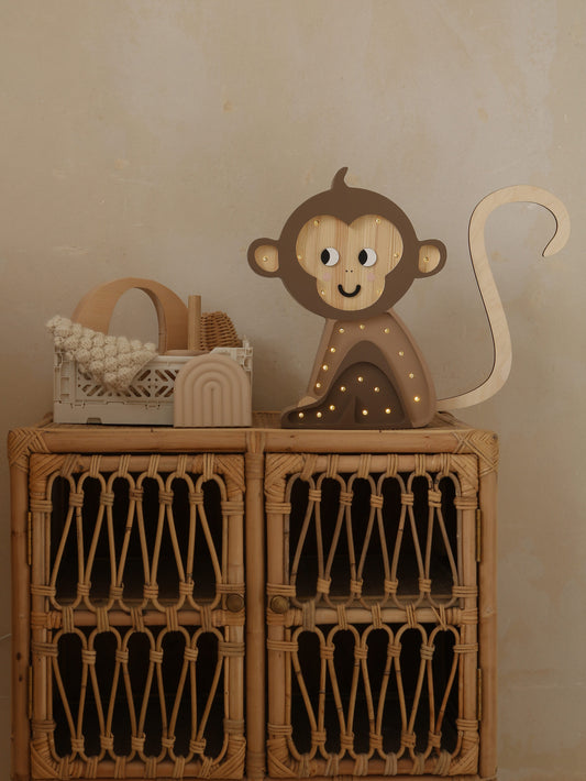 Little Lights Monkey lampe Jungle Brown