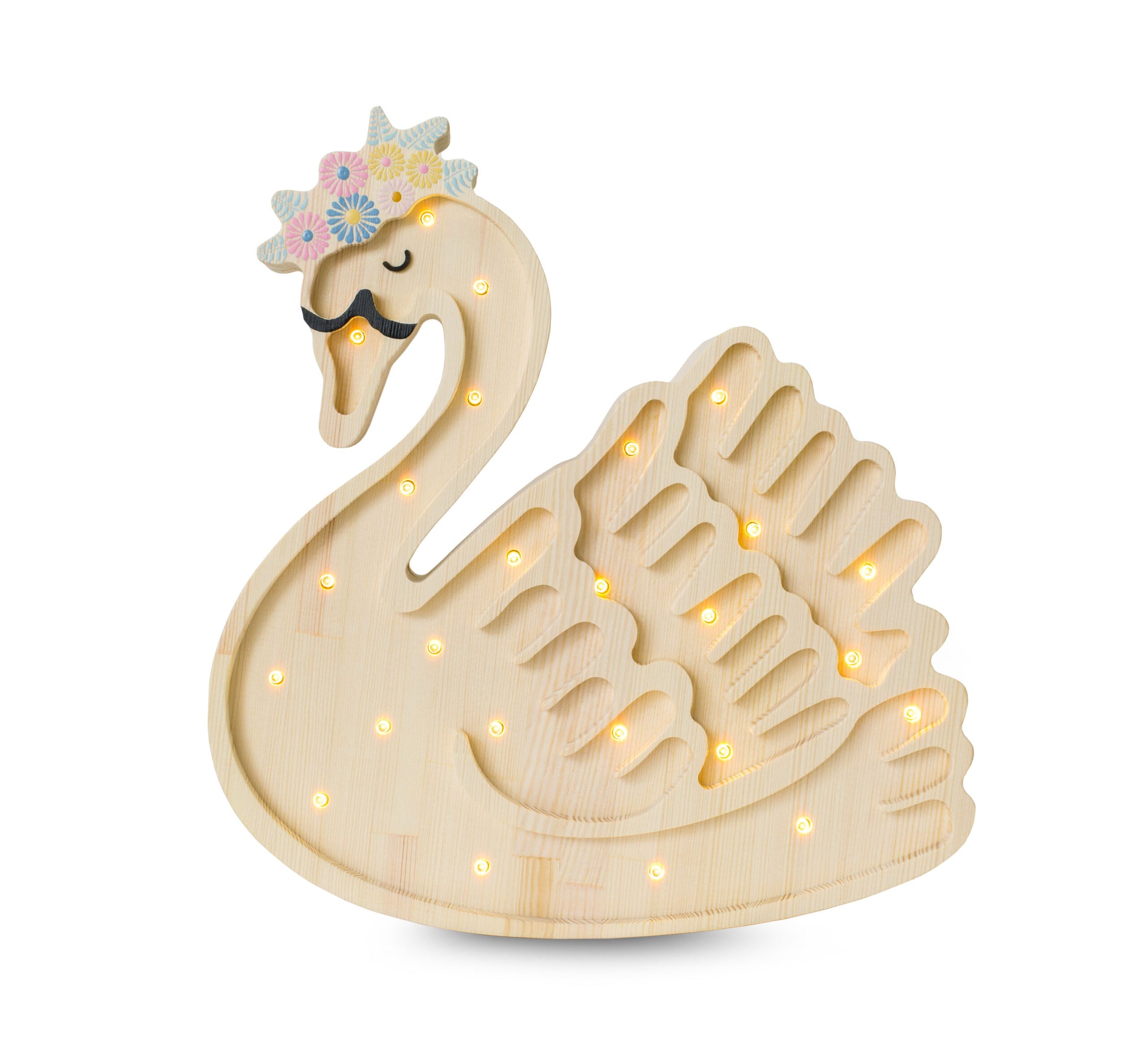 Little Lights Swan lampe Flower Wood