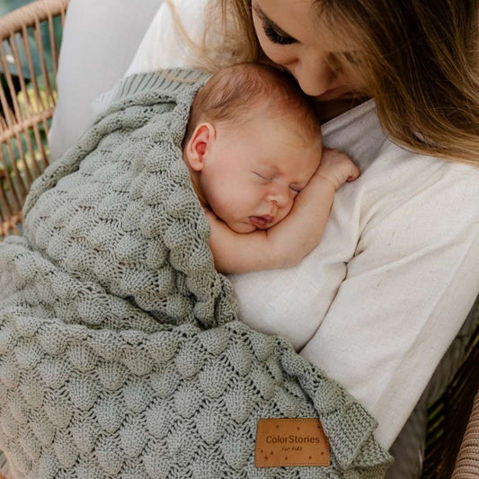ColorStories bambus babytæppe Fema Olive