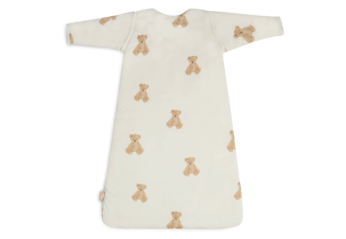 Jollein Teddy sovepose med bamseprint og lange ærmer set bagfra