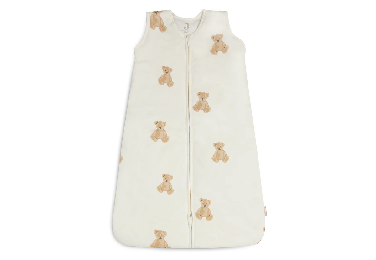 Jollein Teddy sovepose med bamseprint vist uden ærmer