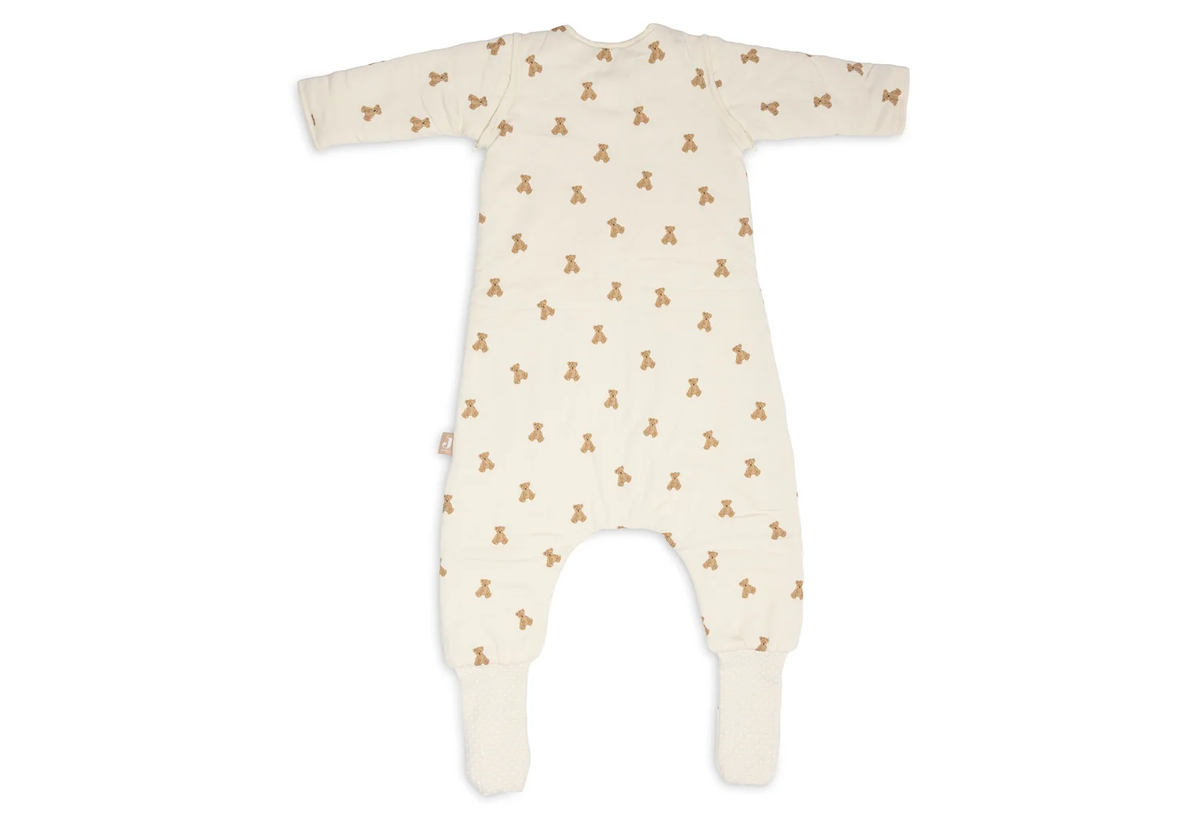 Jollein Teddy sovepose med bamseprint og lange ærmer set bagfra