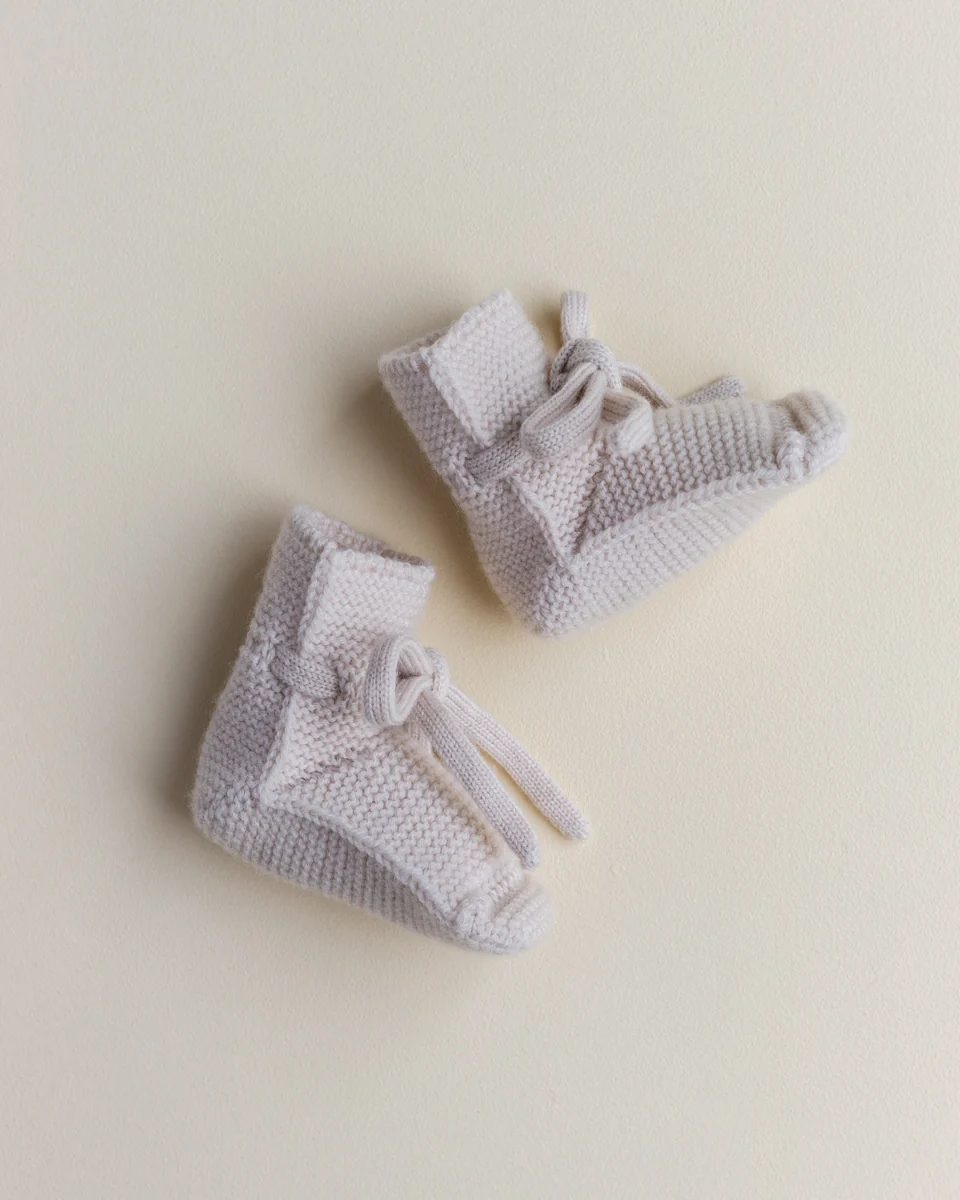 Merinould babyfutter i Cream set oppefra