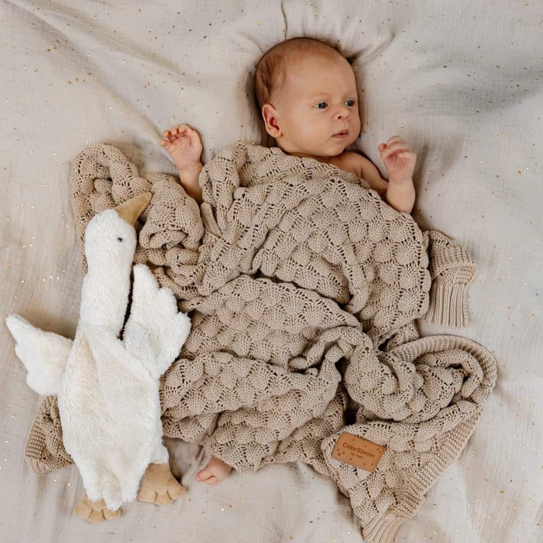 ColorStories bambus babytæppe Fema Cappuchino