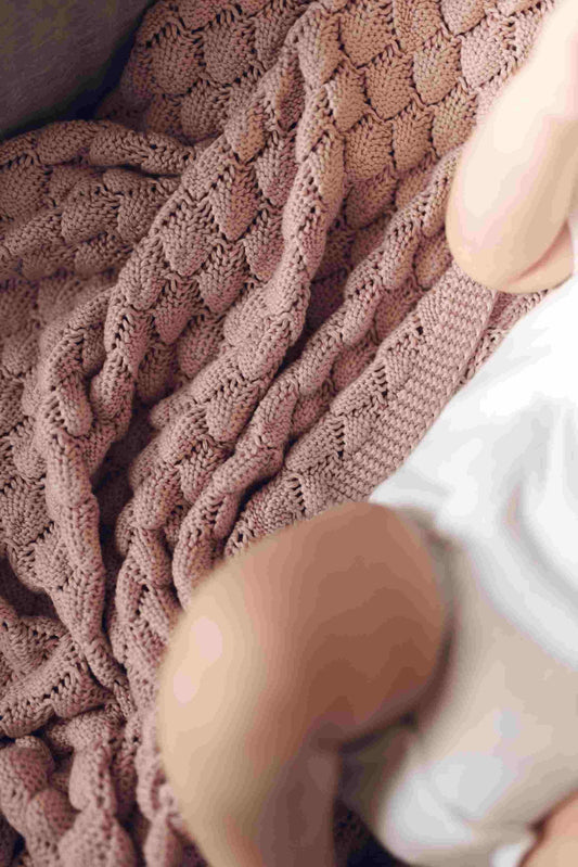 ColorStories bambus babytæppe Fema Rose