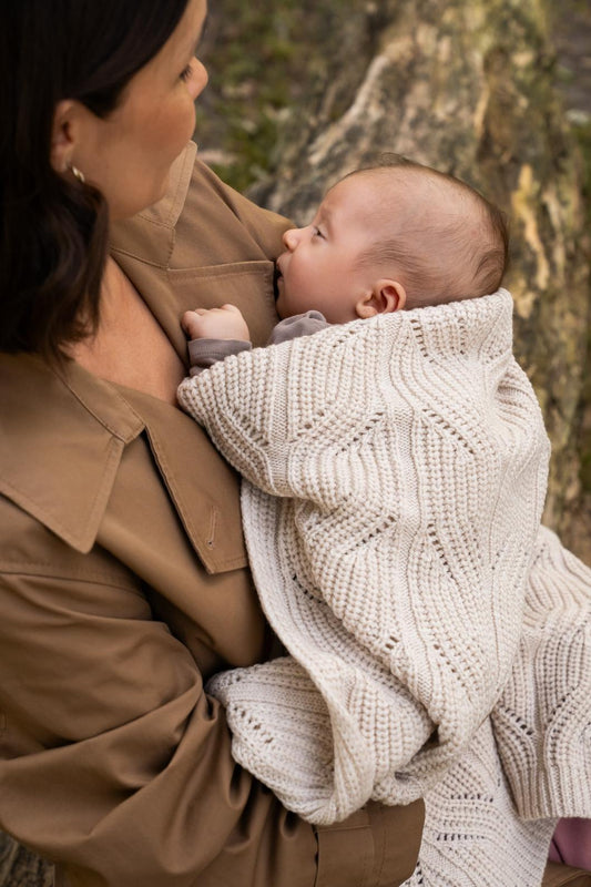ColorStories merinould babytæppe Light beige
