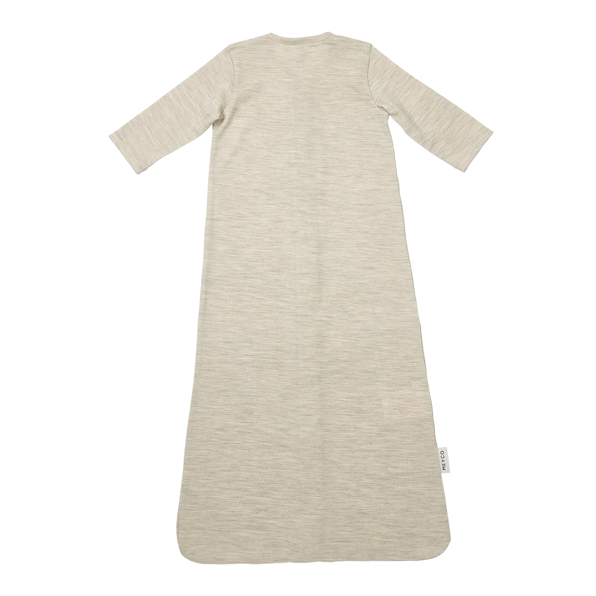 Bagside af Meyco Baby Studio sovepose i 100% merinould – Sand Melange
