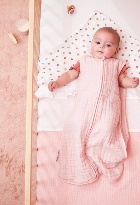 Musselin sovepose - Soft Pink