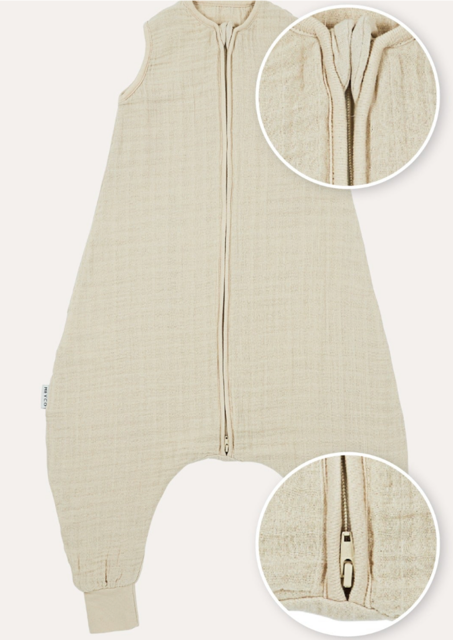Sovepose med ben i musselin fra Meyco – Soft Sand