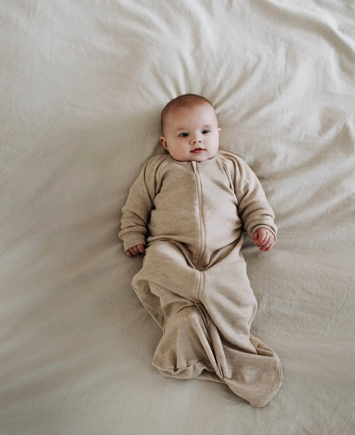 Uldsovepose baby i merinould - Helårssovepose - Beige